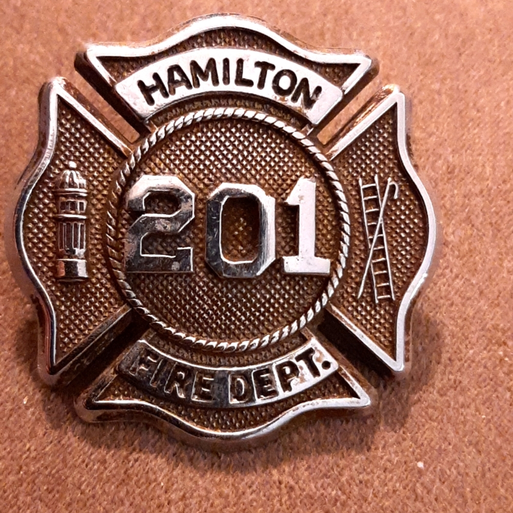 Vintage HAMILTON Fire Deptment badge